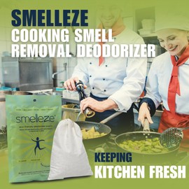 SMELLEZE Reusable Cooking Smell Removal Deodorizer Pouch: Get Food Odor Out Without Fragrances in 150 Sq. Ft.