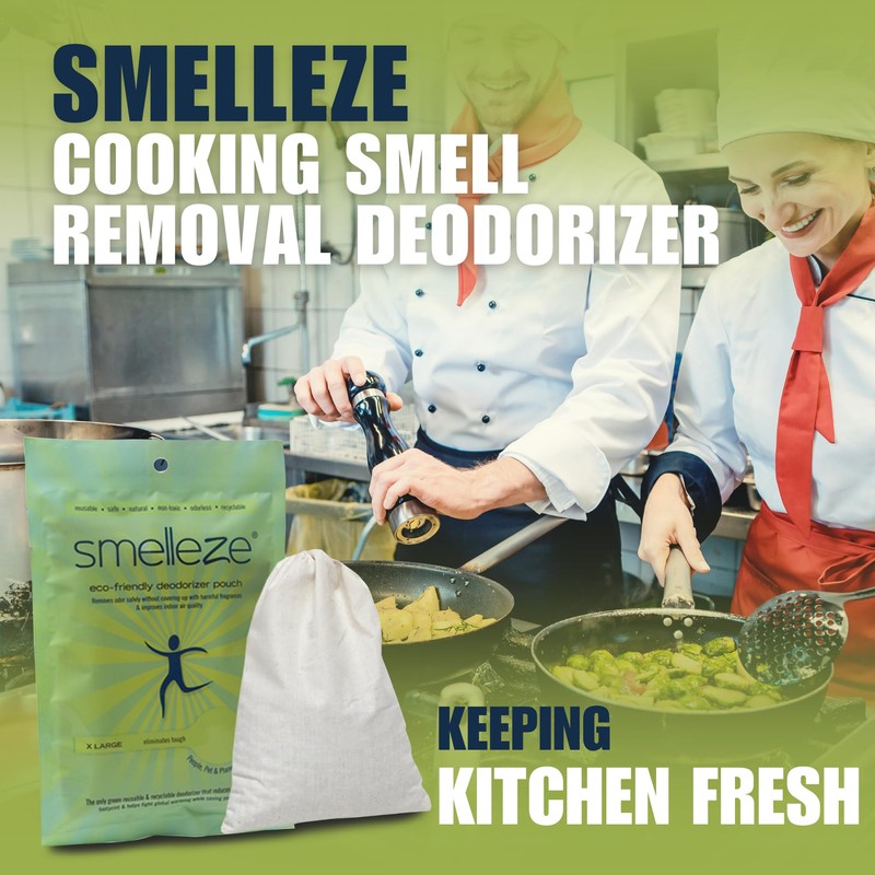 SMELLEZE Reusable Cooking Smell Removal Deodorizer Pouch: Get Food Odor