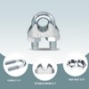 sourcing map 12 Pcs M10 Steel Wire Rope Clip Clamps,