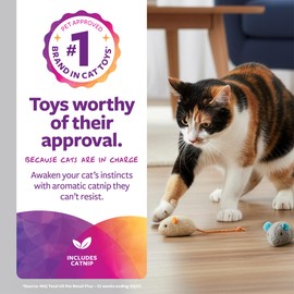 Worldwise SmartyKat SkitterCritters Catnip Mice Catnip Mouse-shaped Throwing Toy (3-piece Pack)