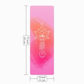 JOOEER Travel Yoga Mat, Non-slip Foldable Travel Fitness Mat With Carry Bag for Yoga, Exercise, Pilates, 1.5mm Thick Lightweight Exercise Yoga Mat for Women, Pink