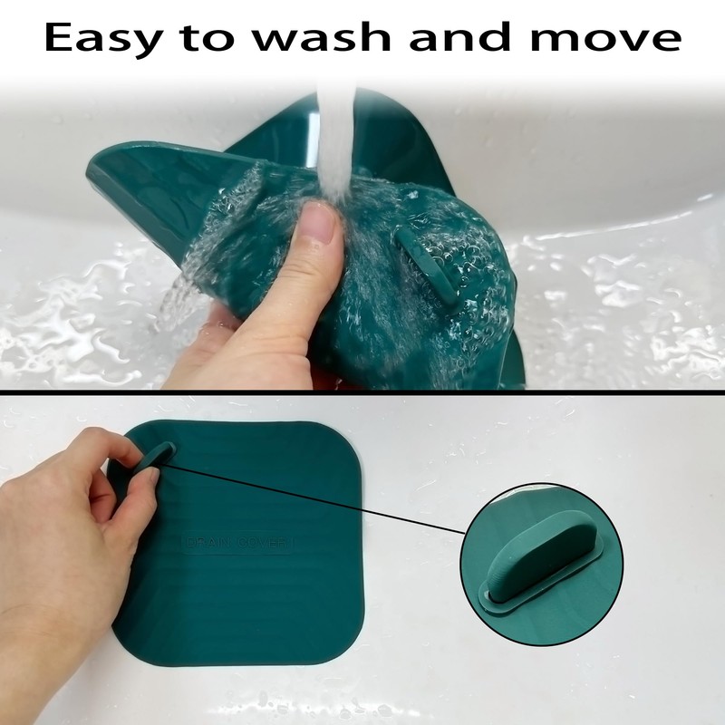 DIFENLUN Shower Drain Cover Tub Stopper,2 Pieces Sewer Anti-Odor Mat