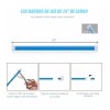 PUNKZZ Par Tira Led Drl 60cm Azul Hielo Direccional Secuencial