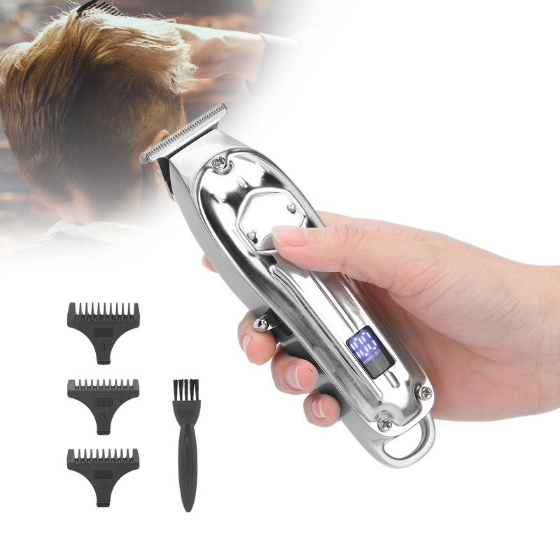 USB Rechaegeable Hair Clipper LCD Screen Electric Hair Styling Trimming