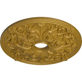 Ekena Millwork CM23JAPGS Jamie Ceiling Medallion, 23 5/8"OD x 3 7/8"ID x 2 1/8"P, Hand-Painted Pharaohs Gold