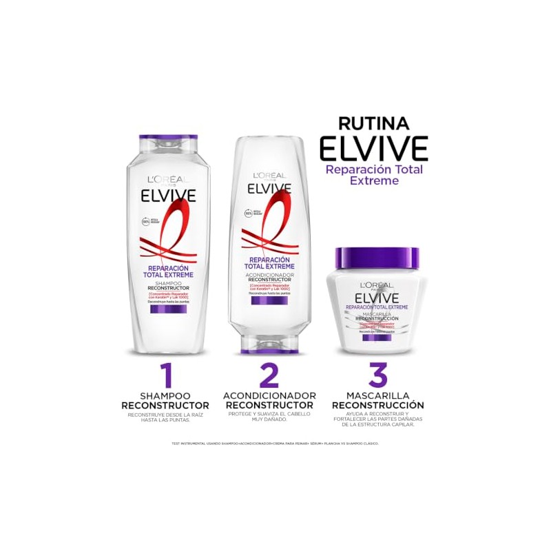 L'Oreal Paris Tratamiento Elvive Reparacion Total 5 Extreme, 300 ml