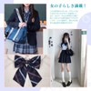 [VmanKu] スクールリボン 女子 制服リボン 調節可能 女の子制服小物 蝶ネクタイ ガールズ中学生 女子高校生 コスプレリボン