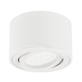 KYOTECH LED Surface-Mounted Spotlight, Flat, Swivelling, Surface-Mounted Ceiling Light, Diameter 80 x 50 mm, Including 5 W LED Module, Surface-Mounted Spotlight, Warm White, 3000 K, 400 Lumens, LED