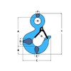 1.5 Ton Large Eye Hook with Safety Catch (Alloy Steel