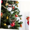 Ciieeo 4pcs Christmas Bell Decorations White Red Hanging Bells with