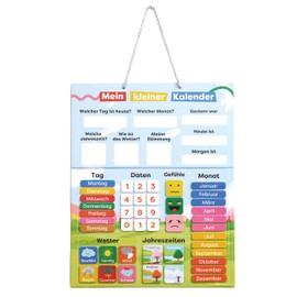 chuckle Calendar Magnetic Board for Children with Seasons, Date and Weather (in German) – 40 x 32 cm – Playful Learning Tool for 4 to 10 Years