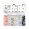 Durlo 70 Pcs Automotive Fuel Line Retaining Clips Kit, Nylon