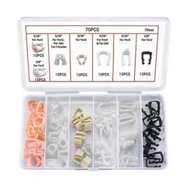 Durlo 70 Pcs Automotive Fuel Line Retaining Clips Kit, Nylon Fuel Line Connectors, Reusable Clips for Cars, Trucks, SUV