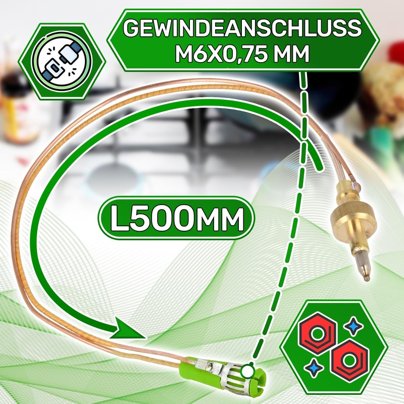 Universal Thermocouple Gas with Magnetic Connection 500 mm with Original