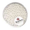 RAYHER HOBBY 14399100 Renaissance Glass Wax Beads Diameter 3 mm, Dose 95 Stück, schneeweiß