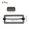 sourcing map Sliding Buckles Metal Rectangle Adjuster Triglides, darkgray