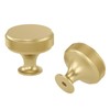 LONTAN 5 Pack Brass Drawer Knobs Knurled Gold Drawer Knobs