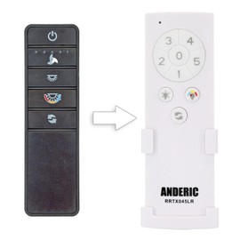 Anderic TX045-LR (White Version) for Home Decorators Collection Ceiling Fan Remote Control - RRTX045-LR A25-T045-LR