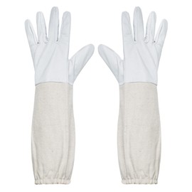 Luwint Kids Premium Goatskin Leather Garden Gloves - Protective Gauntlets Gardening Gloves for Boys Girls Garden Work Planting Cactus Rose Pruning (Kids 6-10 Yrs Old)