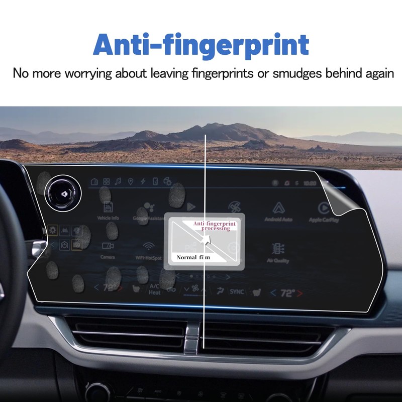 SHAOHAO 2pcs 2024 2025 Chevy Equinox EV Screen Protector for