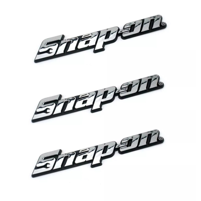 Snap-on 3PCs SNAP-ON TOOL BOX LOGO EMBLEM Chrome Silver Badge