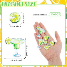 200 PCS Margarita Glasses Confetti, Margarita Party Decorations, Bachelorette Party Decor Green Glitter Cocktail Glass Table Scatters for Mardi Gras Fiesta Bridal Shower