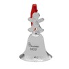 Wallace 2022 Silver-Plated Grande Baroque Bell Ornament w/Gingerbread Man Finial,