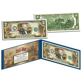 American Civil WAR Battle of Antietam Uncirculated Two Dollar Bill Special Edition Collectible Display Holder and Certificate