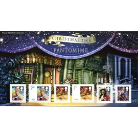 Royal Mail Christmas 2008 Pantomime Stamps In Presentation Pack