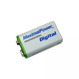 MaximalPower Non-OEM 9-Volt Li-Ion Rechargeable Battery HIGH CAPACITY 600mAh 9V Block