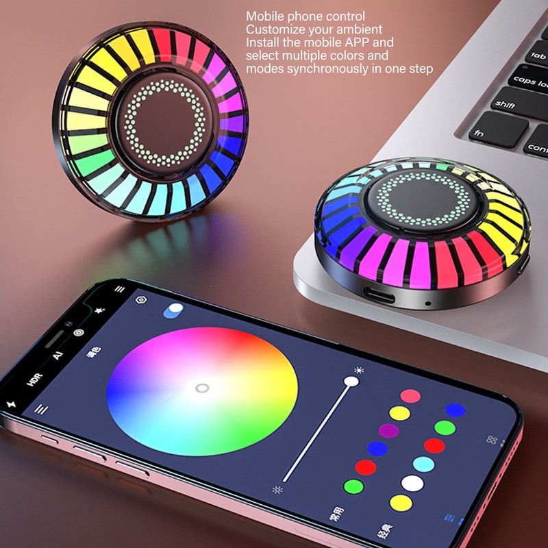 2pcs RGB Pickup Ambient Lamp 32 Bits Color Changing App