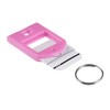 sourcing map Plastic Key Tags with Split Ring Keychain ID