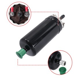 12V Universal Gasoline Inline Fuel Pump High Pressure Replaces 580464070 0580453911 0580464023 0580463011 0580464013 Suitable for Gas Fuel Injection Systems up to 250bhp