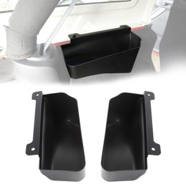 RT-TCZ for Wrangler JK Rear Wheel Well Storage Organizer Bin, Trunk Storage Box for Jeep Wrangler JK JKU 2007-2017 Sport X Sahara Rubicon 4 Door Black Accessories 2pcs