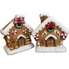 khevga Christmas Decoration Gingerbread House Terracotta LED Timer Set of