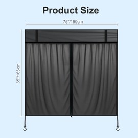 190 * 165cm Magnetic Car Tailgate Mesh Screen, Breathable Camping Screen for Large SUV Mini Van Hatch Gate Outdoor Accessories