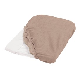 TINÉO Set of 2 Changing Mat Covers - Sponge Material - Elastic Corners - Made in Europe - 75 x 50 cm (Hazelnut)