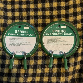 Westex Industries 2 Lot VINTAGE SPRING TENSION NEEDLEPOINT EMBROIDERY HOOP 3.5 INCH Westex NOS