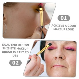 Beavorty 80pcs Dual-ended Eyeshadow Brush for Precise Eye Makeup Application for Blending and Highlighting Convenient Travel for Makeup Enthusiasts