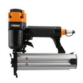 Freeman PBR50Q Pneumatic 18-Gauge 2" Brad Nailer with Quick Jam Release Lightweight and Ergonomic Nail Gun for Moulding, Baseboard, Handrails, Door, and Window Installation