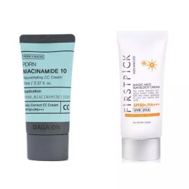 Firstpick cc크림 나이아신아마이드 홍조 커버 피부결 씨씨 크림 + 마일드 선크림 CC Cream Niacinamide Redness Cover Skin Texture CC Cream + Mild Sunscreen