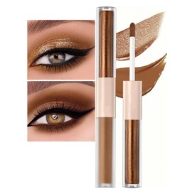MiaSarah Metallic Brown Liquid Eyeshadow Matte Glitte Eyeshadow Sticks For Eyes Pencil Primer Base Quick Drying Waterproof Long Lasting Highlight Stick Shadow Pen Eye Makeup(#6)