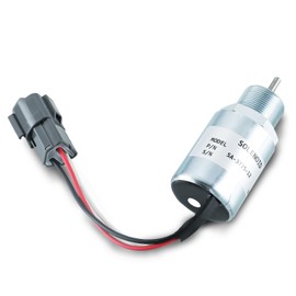 SA-3725-12 Fuel Shut Off Solenoid 30A87-20402 for Mitsubishi L2E L3E S3L S4L Engine Volvo Excavator EC13 EC15 EC20 EC25 Mitsubishi Generator Mahindra Max 28 Tractor Stop Solenoid 12V