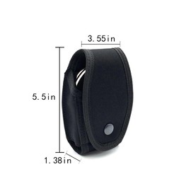 CTFRQC Handcuff Pouch,Tactical Nylon Covered Handcuff Hidden Cuff Case with Metal Pocket Clip snap Close and Key Holder, Black