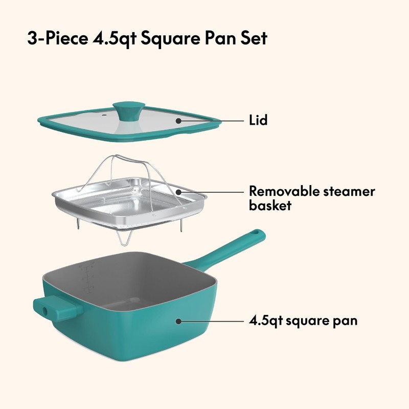 So Yummy by bella 3 Piece Square Pan Set, Aluminum