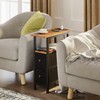 TRIFEBLE End Table Set 2 with Charging Station, Narrow Side