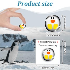 8pcs A Little Pocket Penguin Hug Mini Cute Animal Decoration Pocket Hug Penguin Stress Relief Gifts Special Encourage Birthday Party Penguin Decor Stress Relief Toy for Valentine Day Wedding Christmas