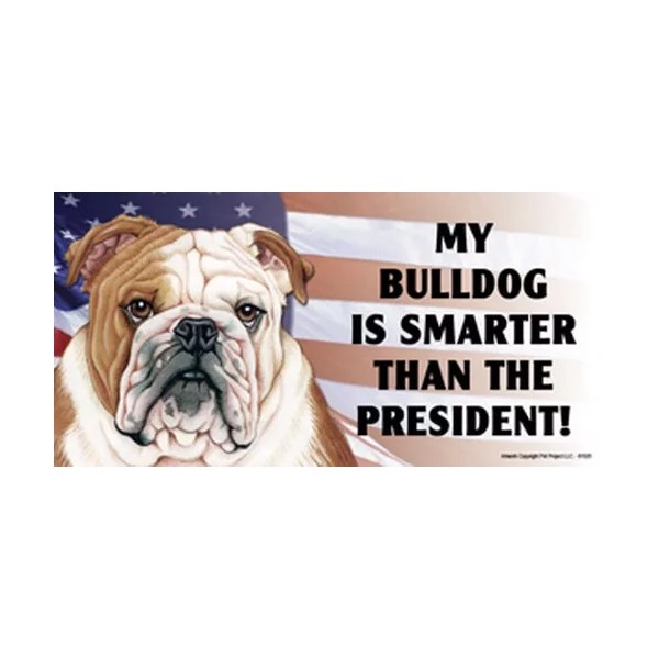 My Bulldog Is Smarter Than The President! Funny Car Fridge
