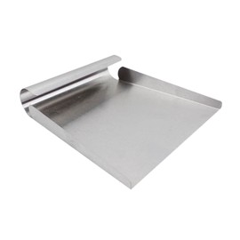 Proshopping Stainless Steel Scooper for Food, Large One-Piece Cast Square Food Scoop with Sides, 5.9 Inch Metal Ice Scooper, Cutting-board Scraper, Flour Utility Scoop with Multi-Purpose Use, Silver