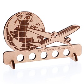 AOZUO Money Gift Travel Gift Money Gift Birthday Wooden Aeroplane Honeymoon Decoration for Friends Family Women Men Going Abroad Ornaments